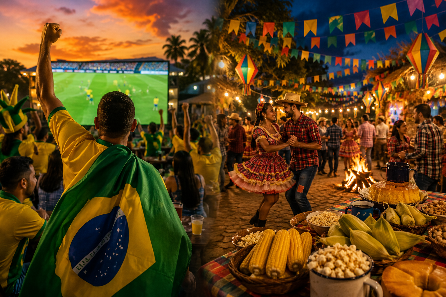 COPA DO MUNDO OU FESTA JUNINA? BRASILEIROS SE DIVIDEM ENTRE O FUTEBOL E AS QUERMESSES NESTA ÉPOCA DO ANO