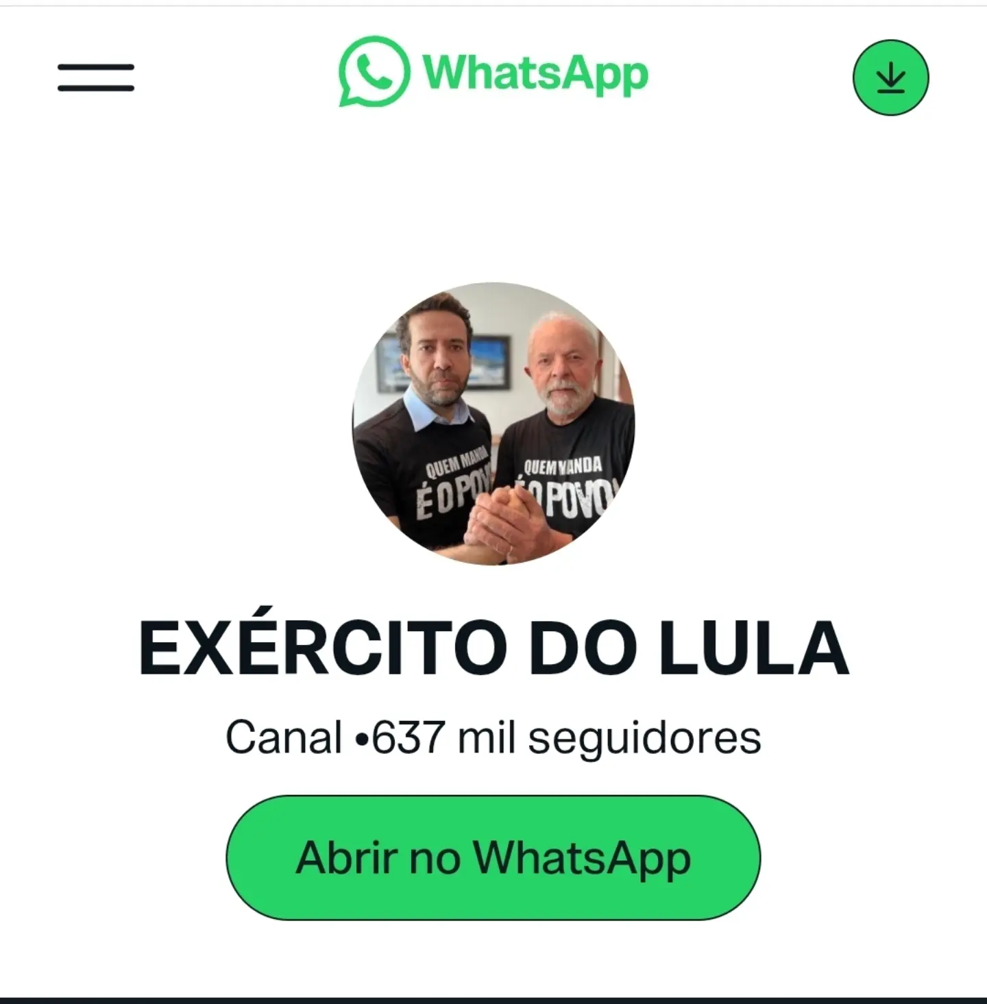 JANONES CRIA “EXÉRCITO DO LULA” NO WHATSAPP E COMUNIDADE PASSA DE 1 MILHÃO DE SEGUIDORES