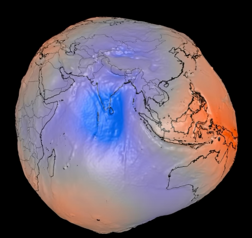 NASA DIVULGA REPRESENTAÇÃO DO “VERDADEIRO FORMATO” DA TERRA EM MODELO GEOIDE