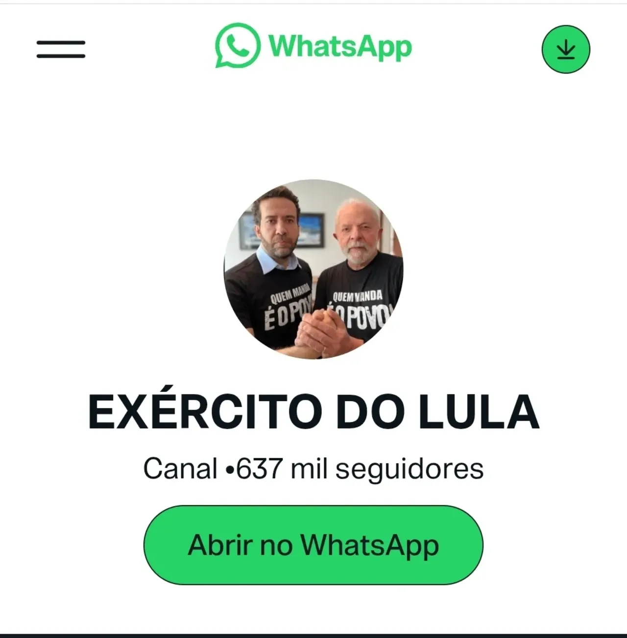 JANONES CRIA “EXÉRCITO DO LULA” NO WHATSAPP E COMUNIDADE PASSA DE 1 MILHÃO DE SEGUIDORES